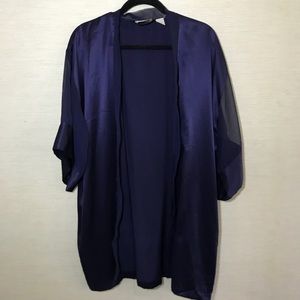 Victoria’s Secret Vintage Robe Satin Navy Blue
